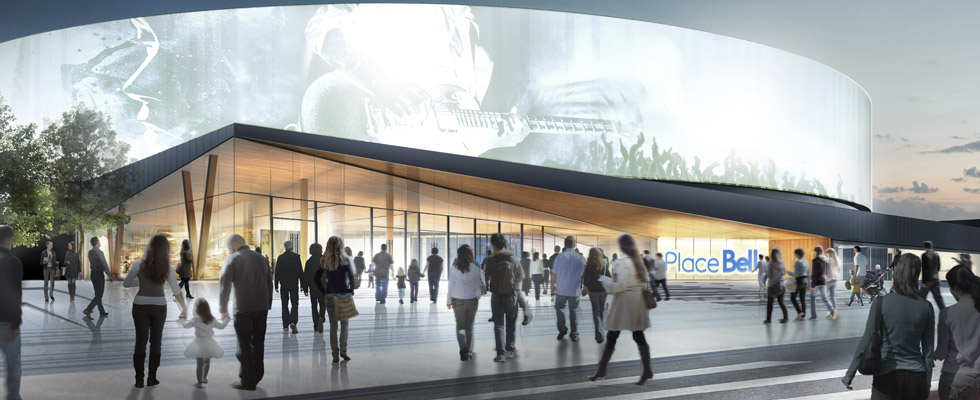 L&rsquo;Amphithéâtre Place Bell – Première pelletée de terre